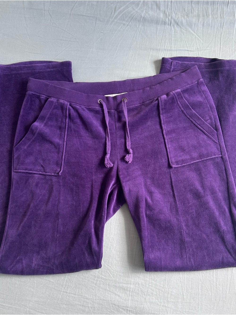 Women's Purple Boot Cut Velour Lounge Pants